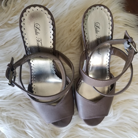 Wedge Lulu Townsend Sandals Size 9.5 9 1/2 - Picture 16 of 16